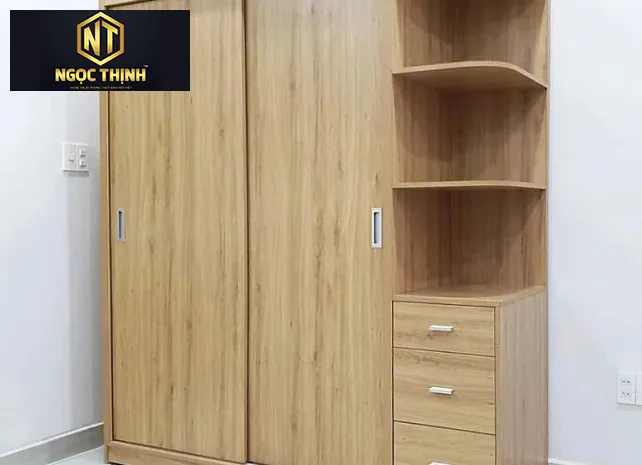TỦ QUẦN ÁO GỖ MDF PHỦ MELAMINE MẪU 11